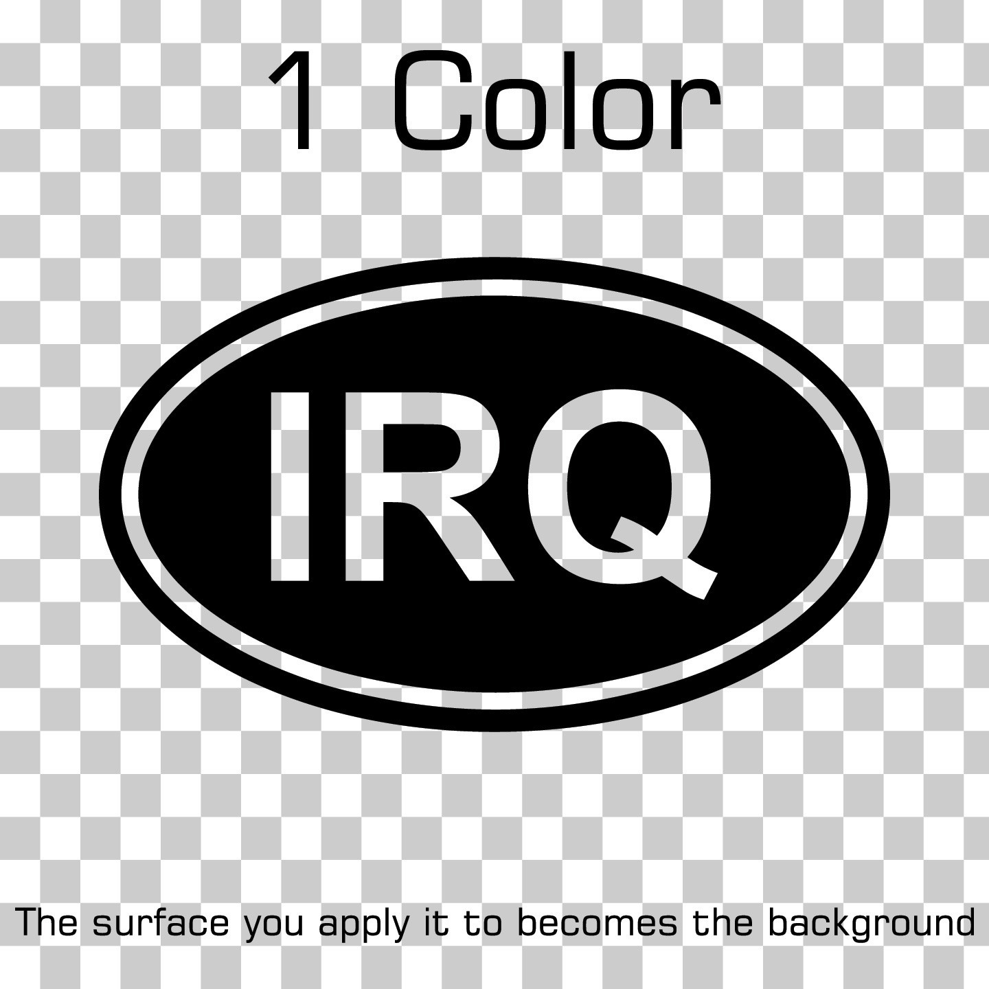 Iraq IRQ Oval Country Code Vinyl Decal Sticker for Car Window Laptop & Gifts
