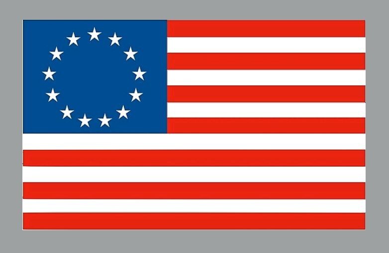 Betsy Ross Flag Die Cut Glossy Fridge Magnet