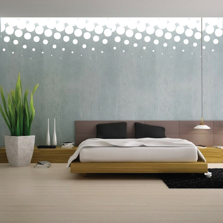 Halftone Wall Decal Abstract Wallpaper Mural Vinyl Removable Circles Design, b02