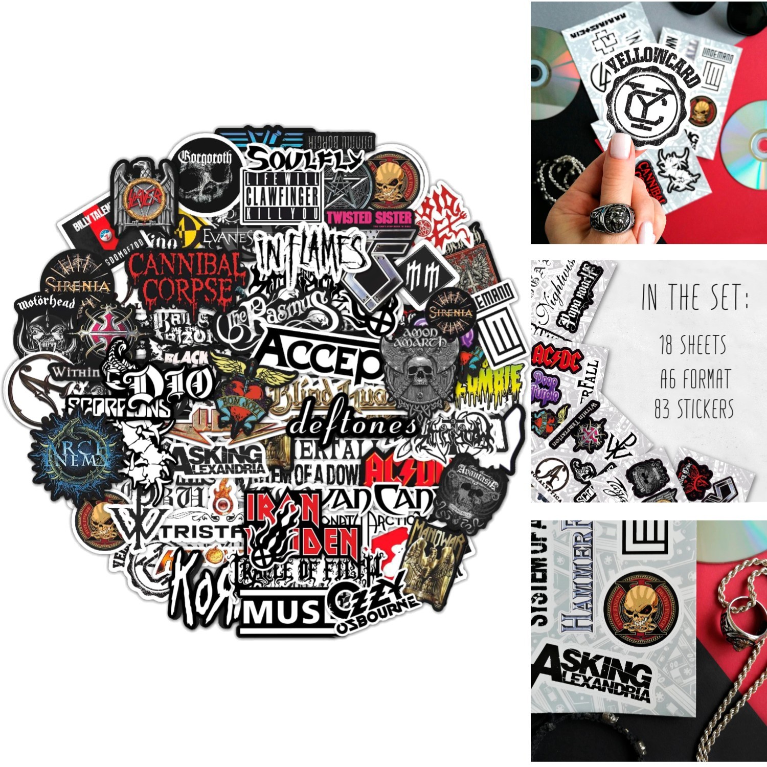 Legendary Rock Band Heavy Metal Laptop Vinyl Stickers Decal Music Fan Gifts 60pc