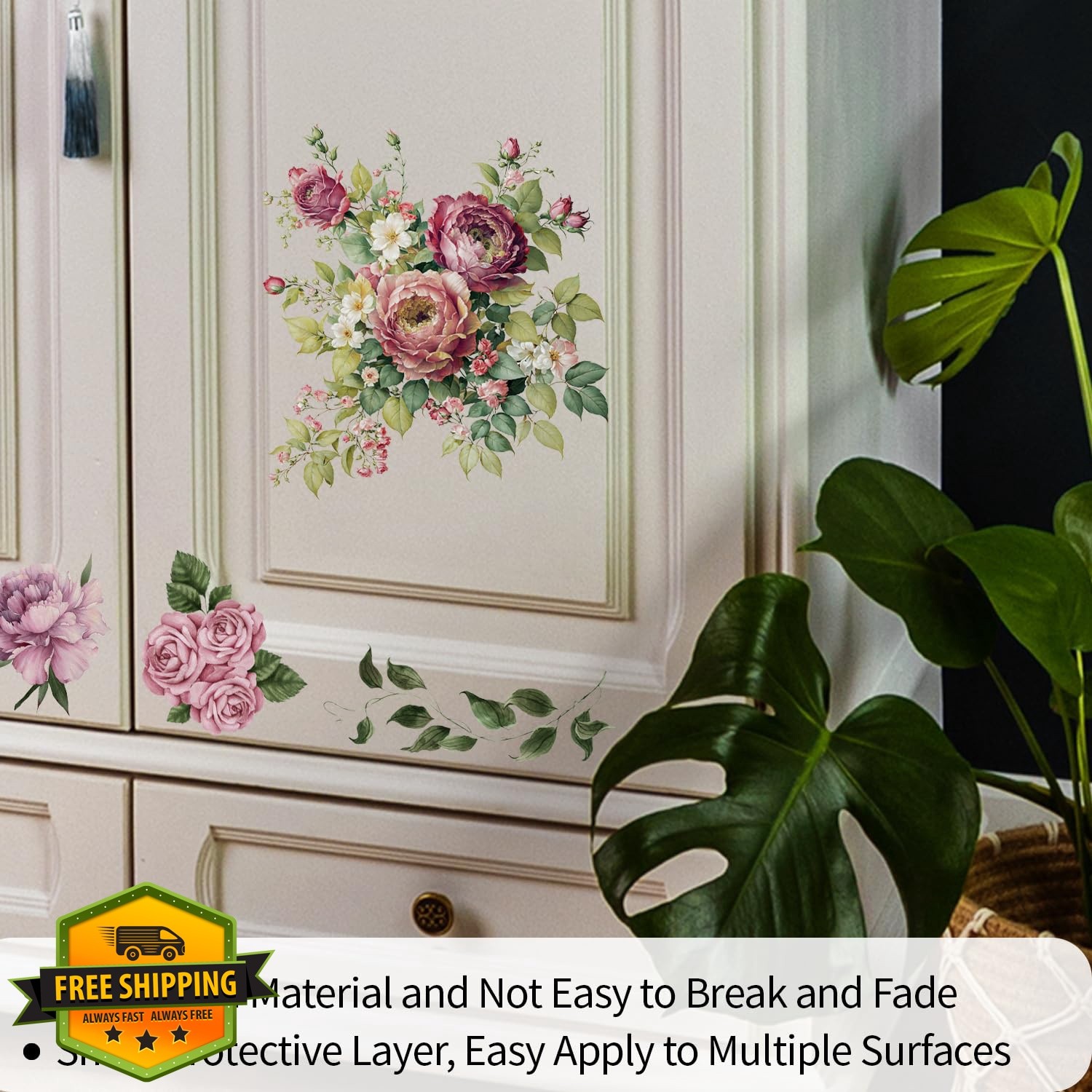 Flortlias Rose Furniture Transfer Sticker