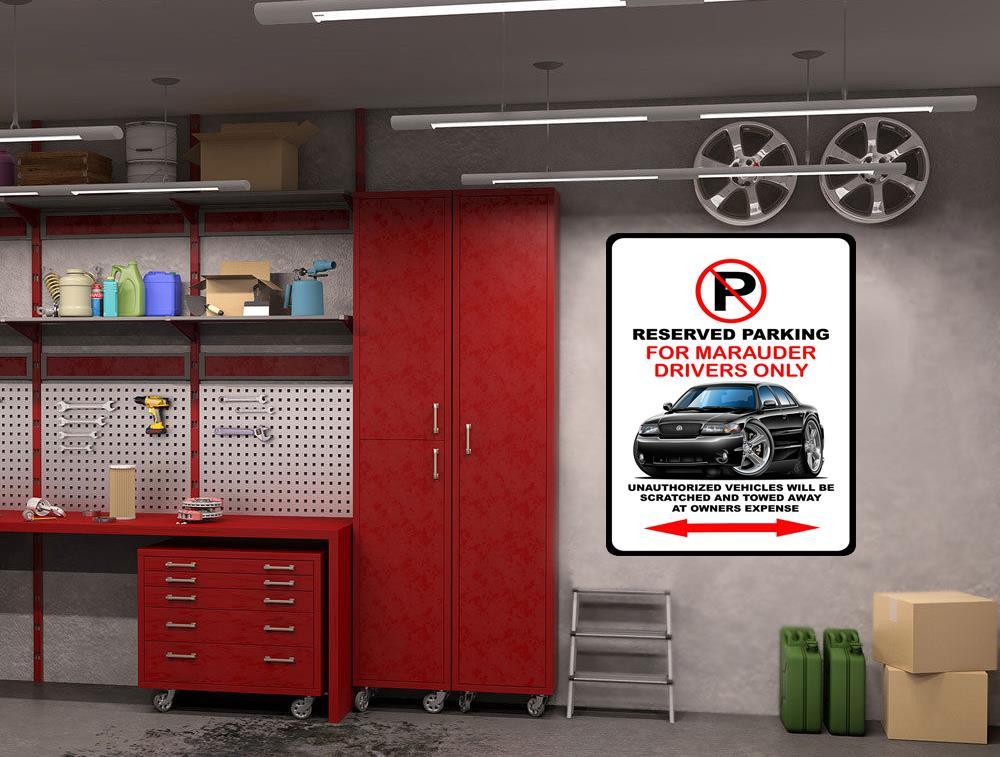 2003 2004 Mercury Marauder Car-toon Parking Sign Wall Art Graphic Sticker