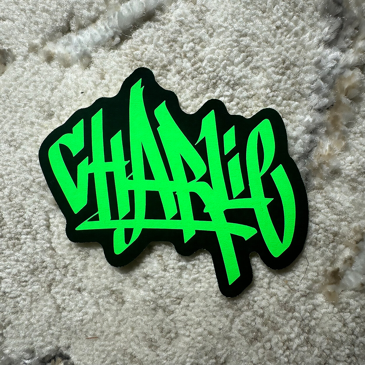 Neon Name Sticker Pack : CHARLIE | for school or Office | graffiti | Calligraphy
