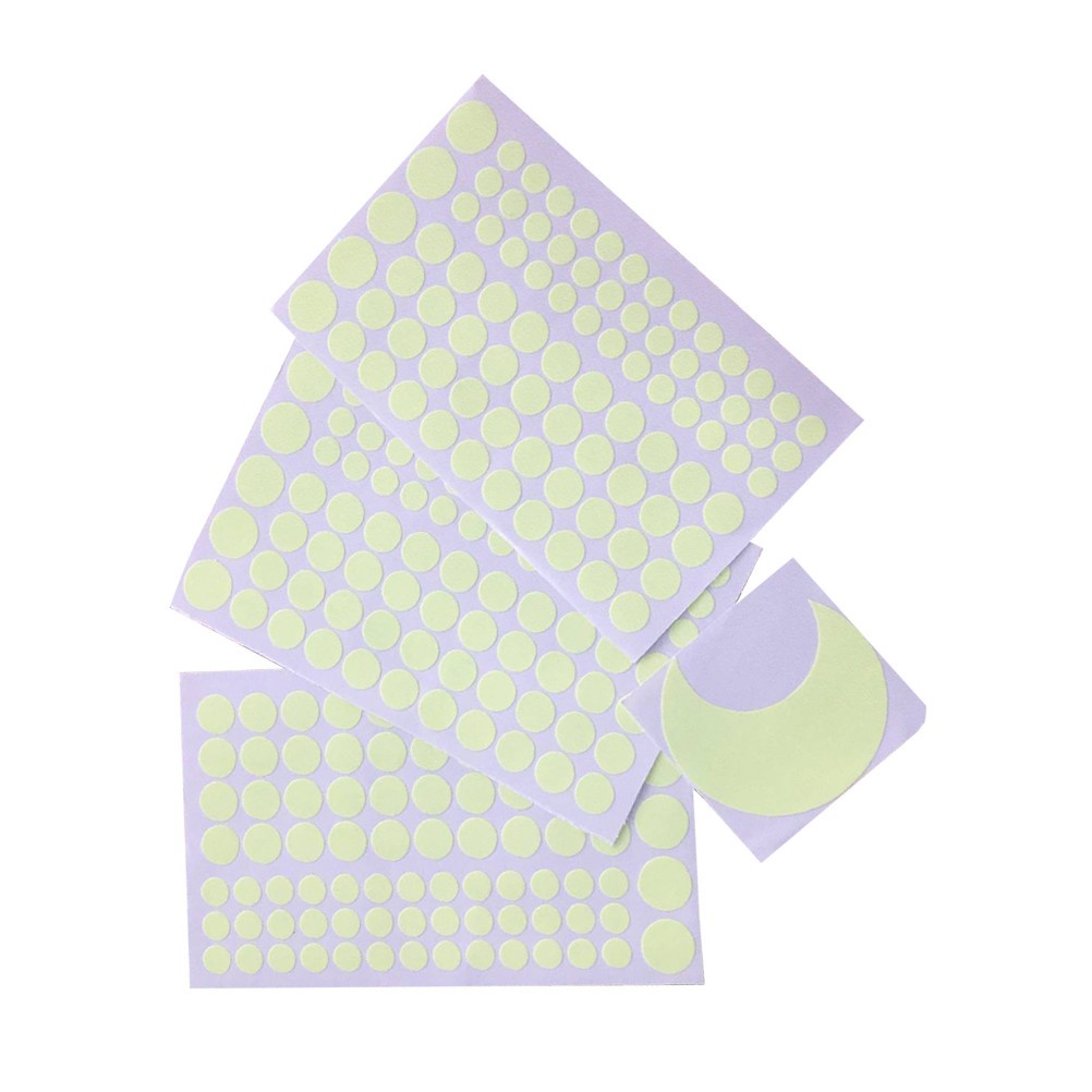 3 Pcs Circular Glow-in-the-dark Sticker Wall Decals Pvc Stickers