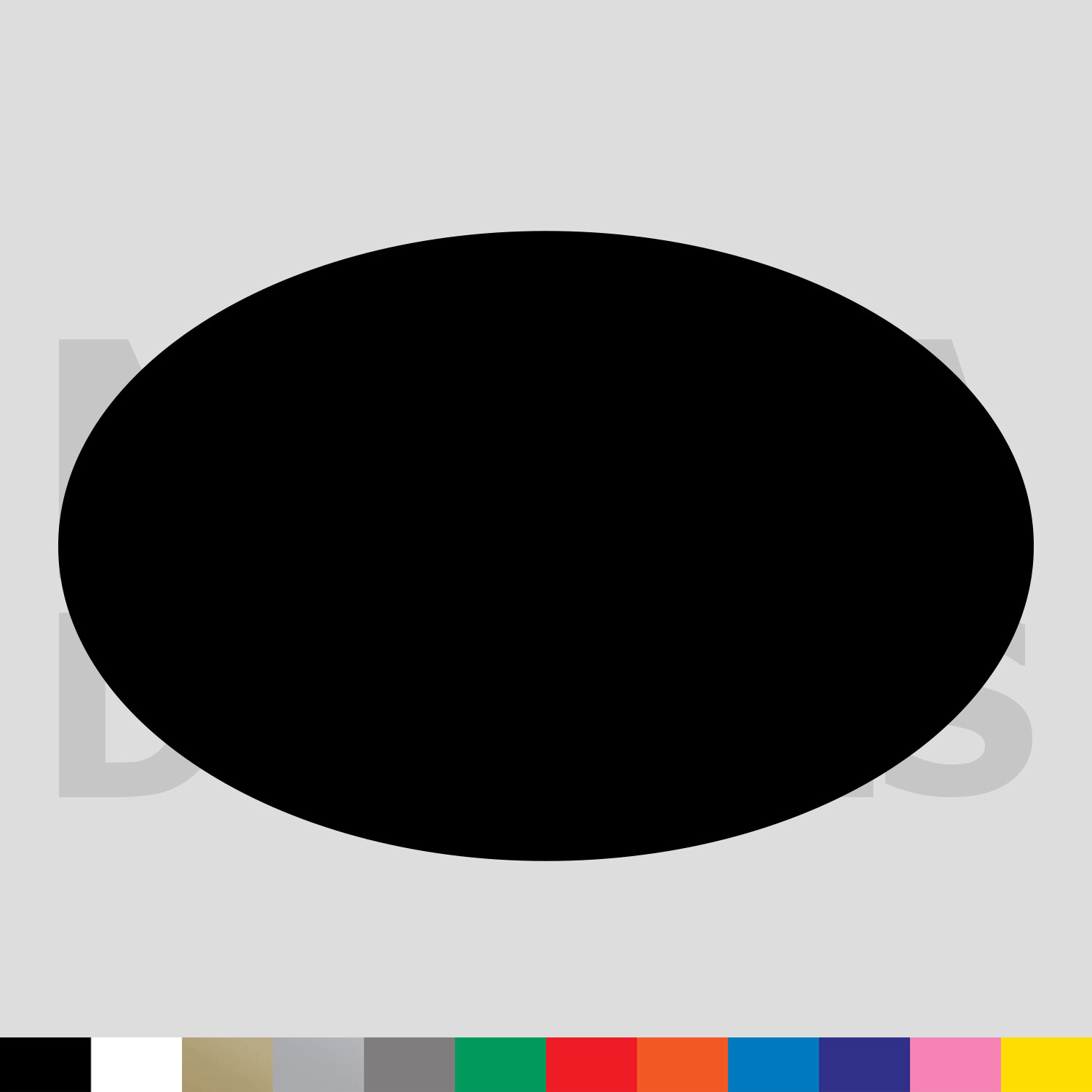 Oval Vinyl Die Cut Decal Sticker – Shape
