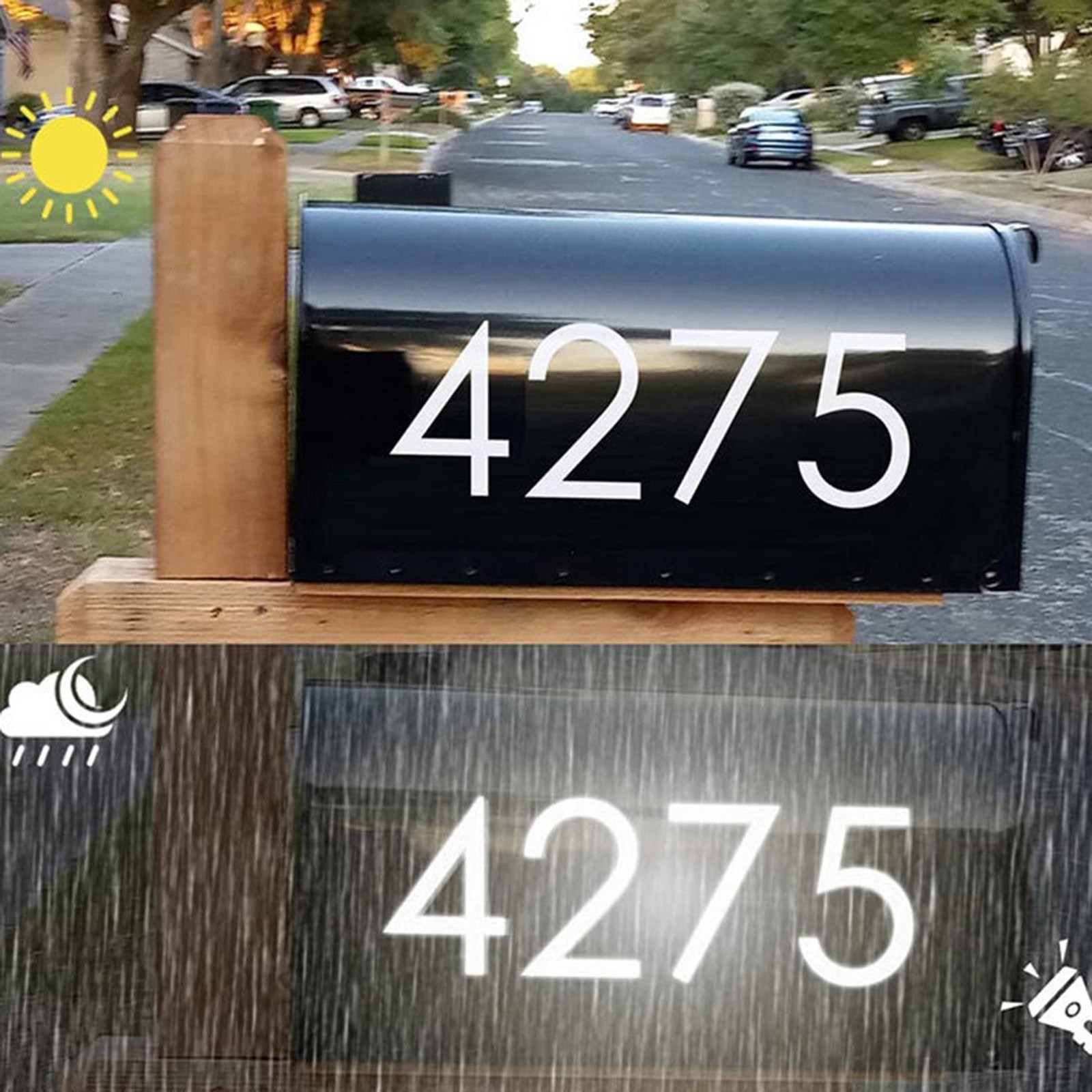 NEW License Plate Number Reflective Invisible Digital Sticker for Home Vehicle