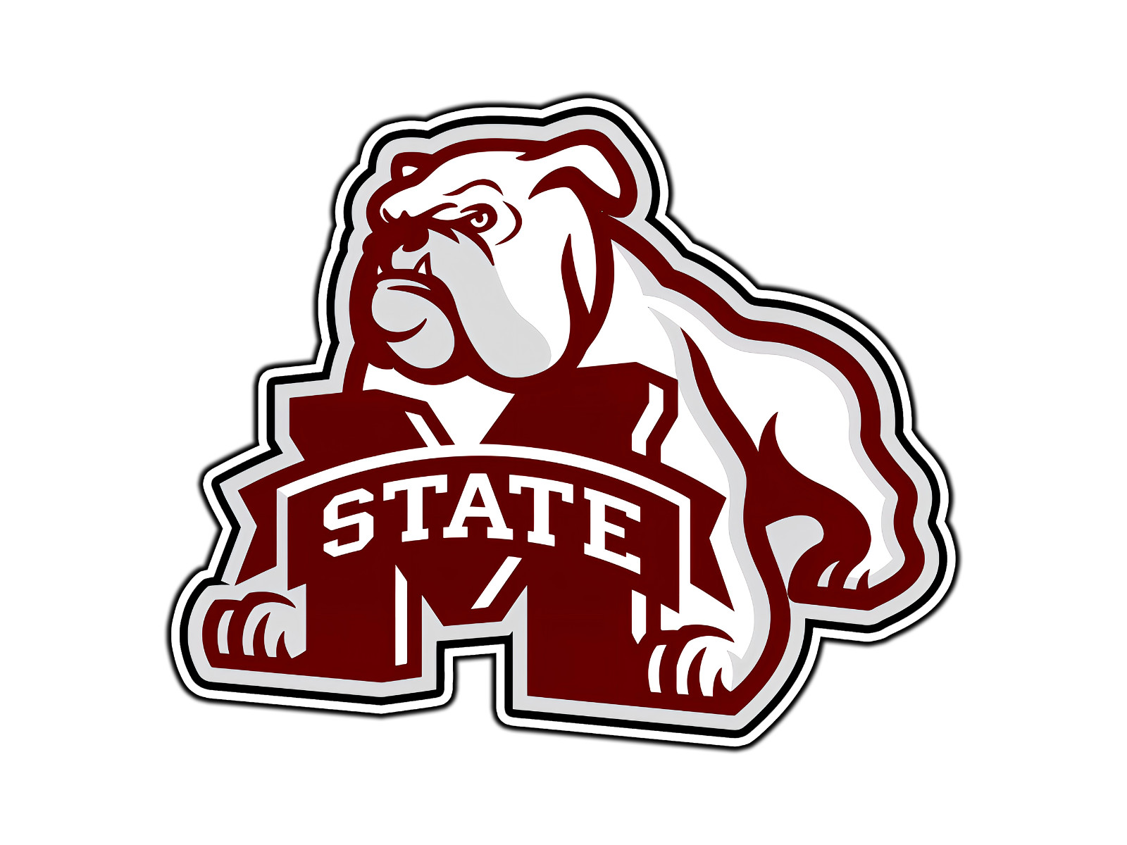 Mississippi State Bulldogs Logo #3 College Sticker Waterproof Vinyl Decal DieCut
