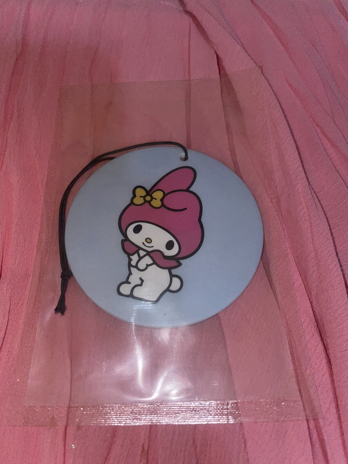 My Melody Car Hanging Air Freshener (Cream Strawberry Scent) Both Sides Design