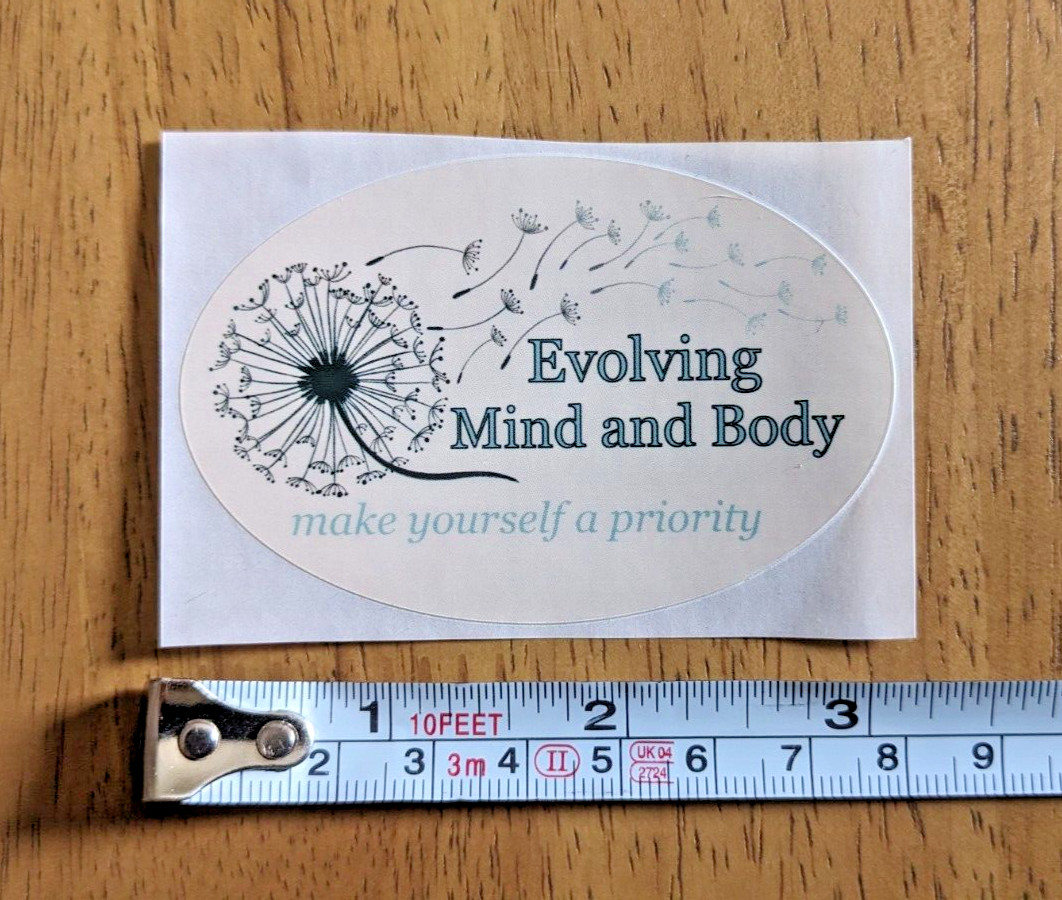 Evolving Mind and Body make yourself a priority sticker decal yoga wellness