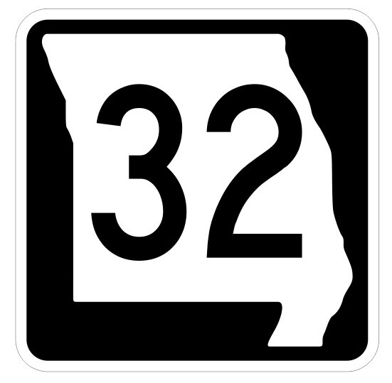 Missouri State Route 32 Sticker Decal R7167 Highway Sign Road Sign