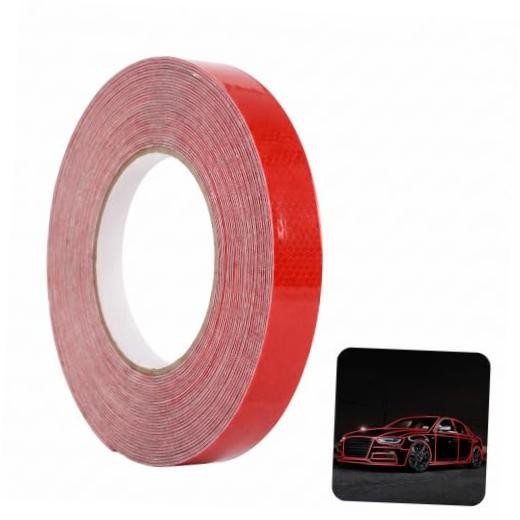 1 Roll Car Reflective Pinstripe Tape, Waterproof Vinyl Auto Striping 1 PC Red