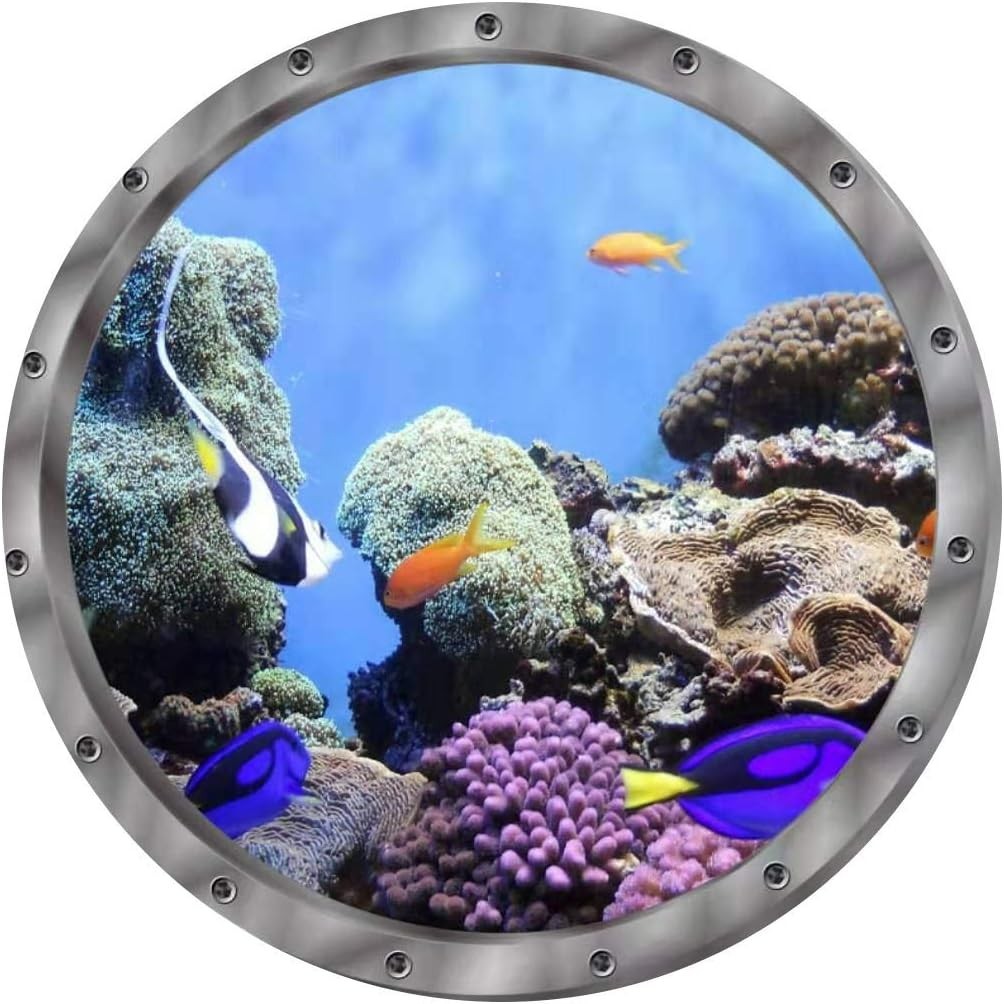 Light Blue Ocean-Themed Wall Decals – Waterproof & Removable Stickers