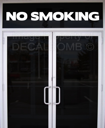 NO SMOKING vinyl decal sticker sign bar grill store shop food vendor smoke rzr