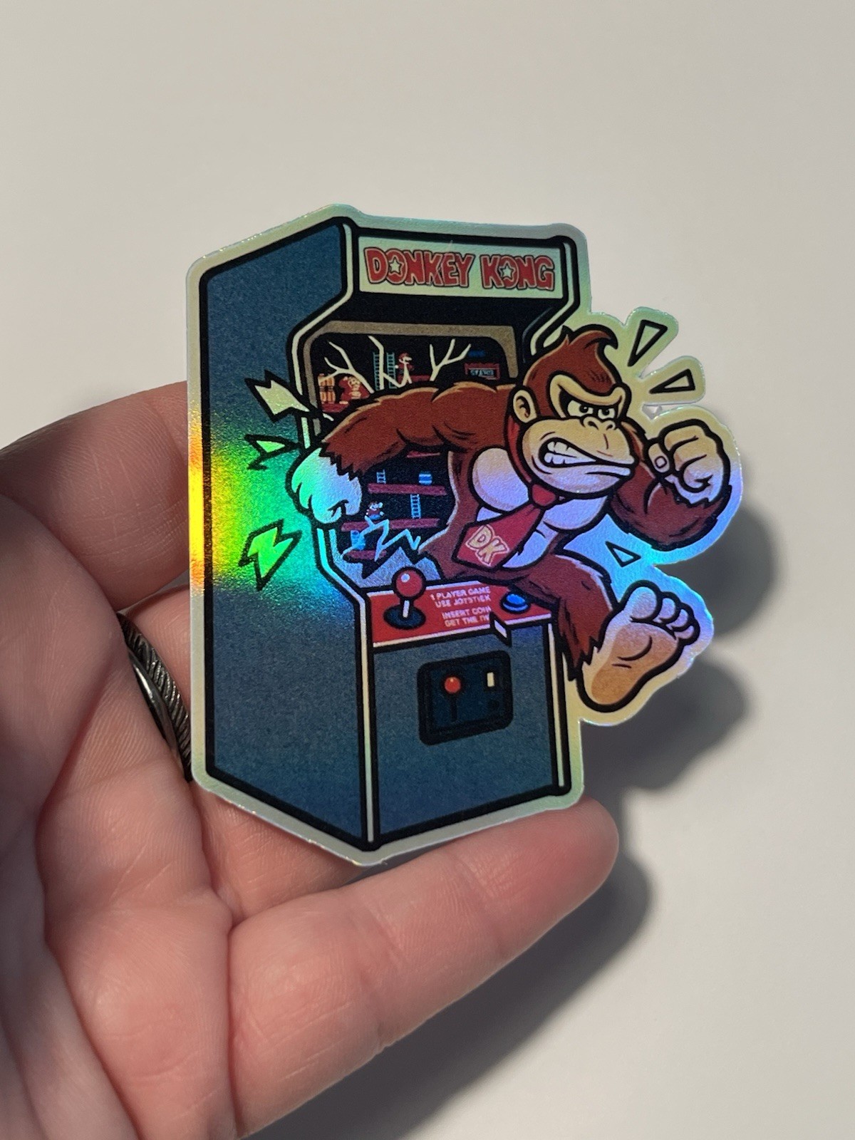Donkey Kong Retro arcade machine 3inch Holographic Sticker