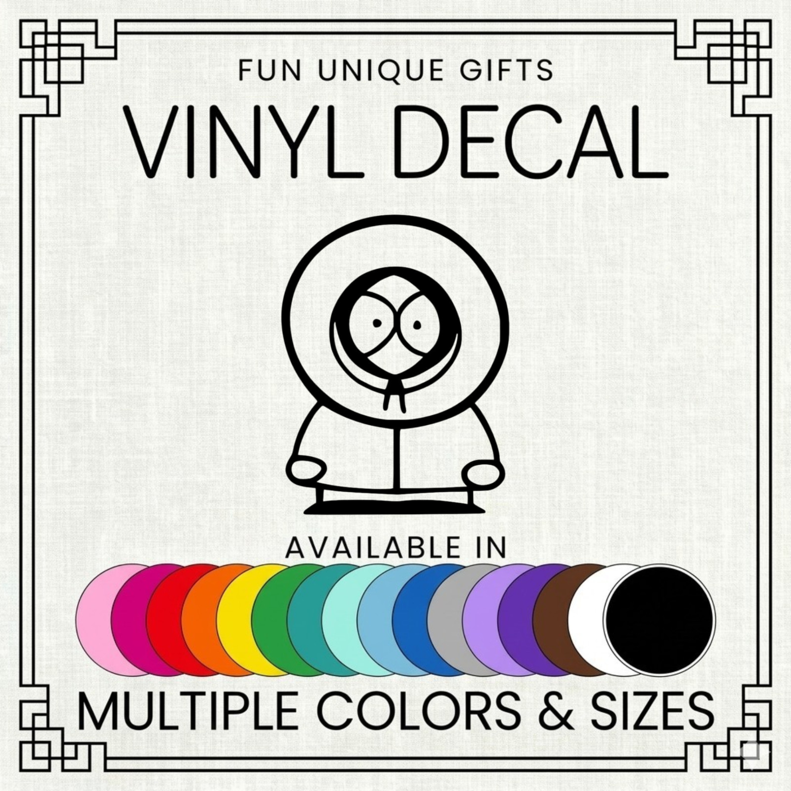 Kenny South Park Vinyl Decal Sticker -Multiple Colors & Sizes- SHIPS FREE!