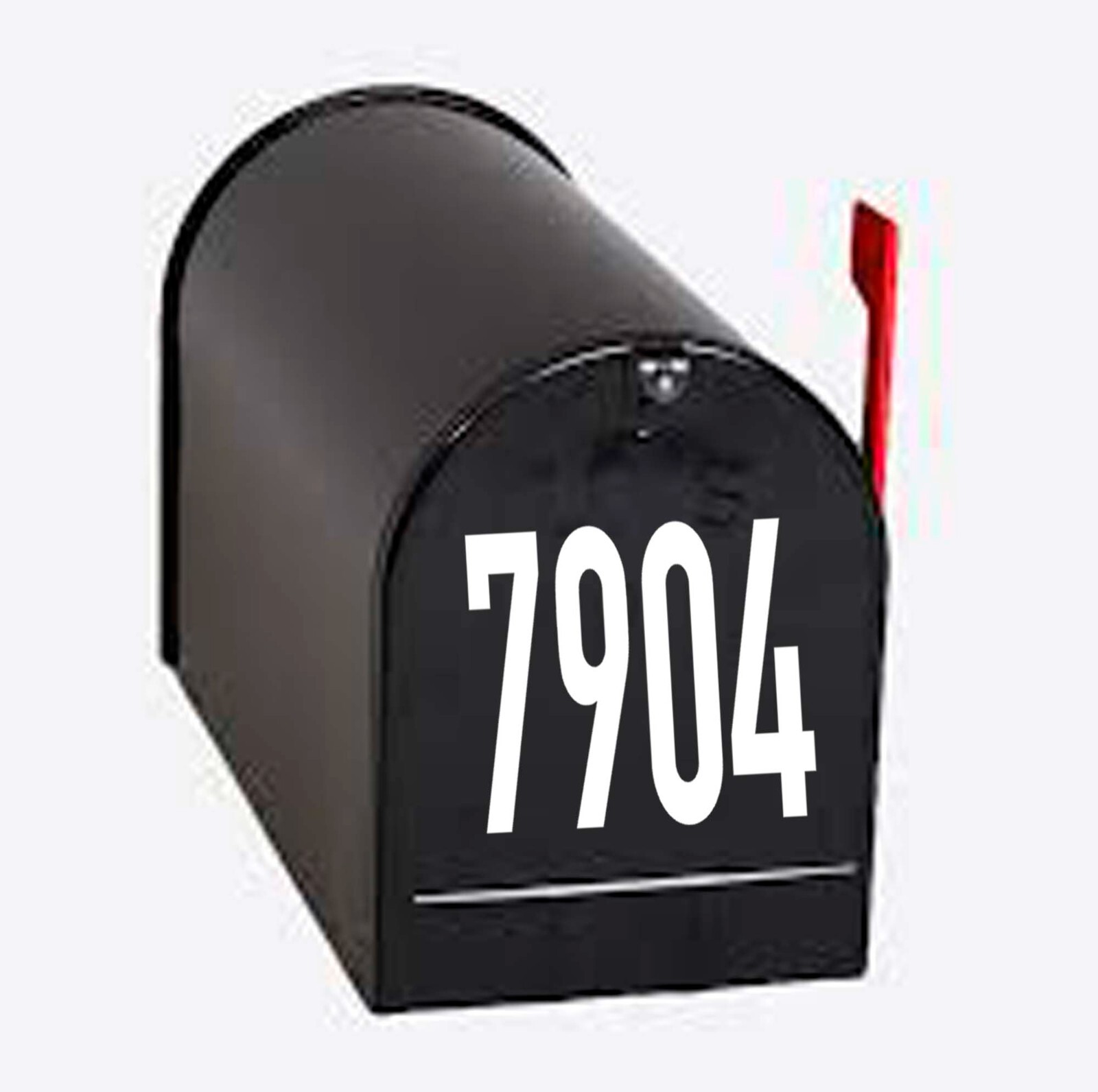 Mailbox Decal SET OF 3 Monogram Street Address permanent vinyl all colors