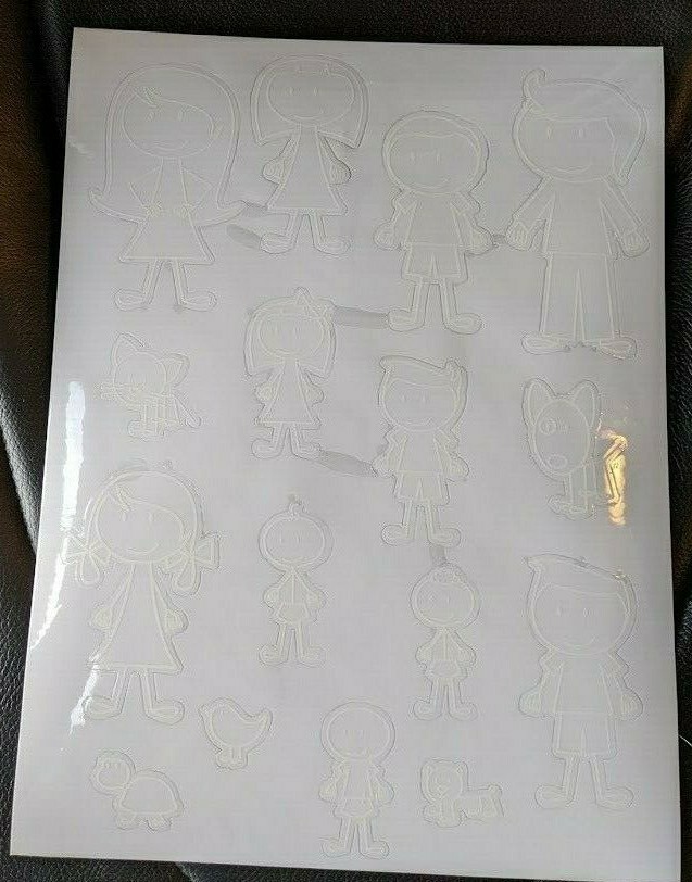 NEW! High Quality! Set of 40 Stick Family Vinyl Decal Sticker Car Window Wall