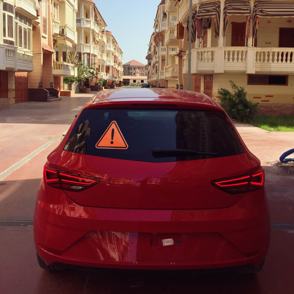 1 Set Triangular Car Danger Signs Stickers Triangle Danger Sticker Car Danger