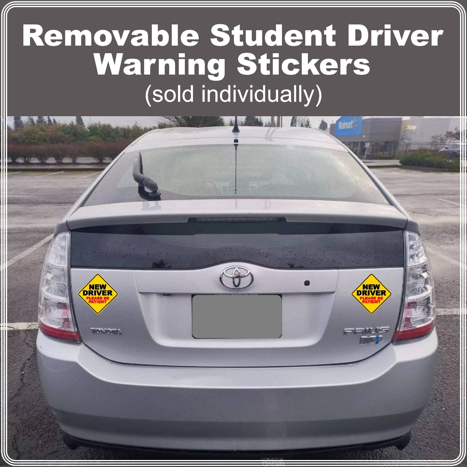 New Driver / Student Driver Laminated Removable Diamond Shape High Quality Decal