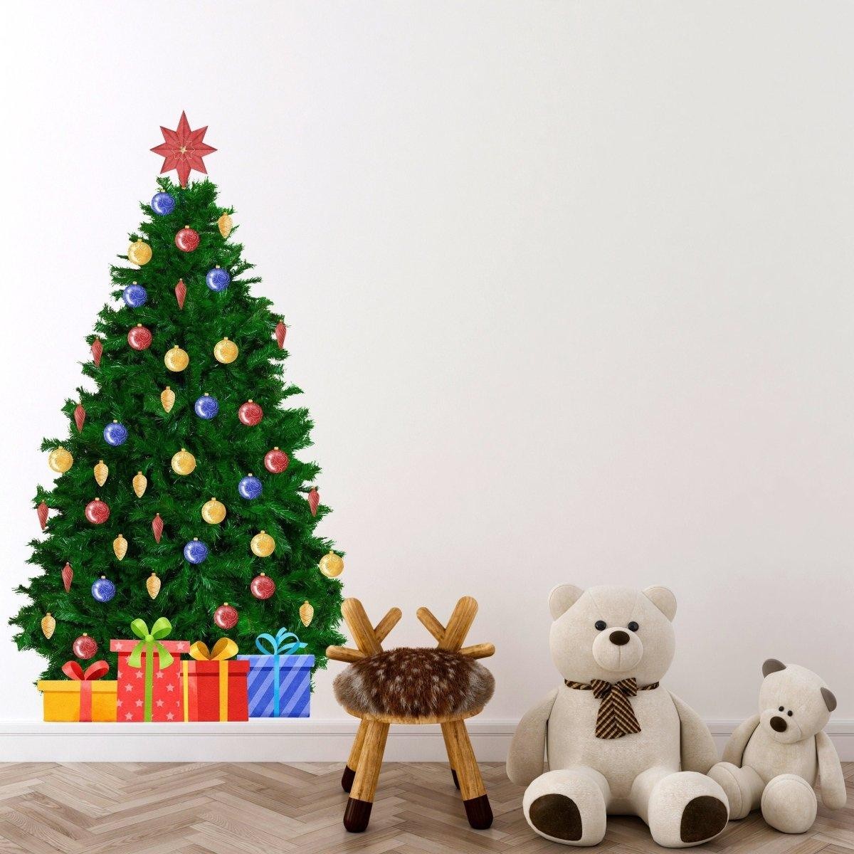 Christmas Pine Wall Decal – Festive Holiday Wall Sticker – Tree Design