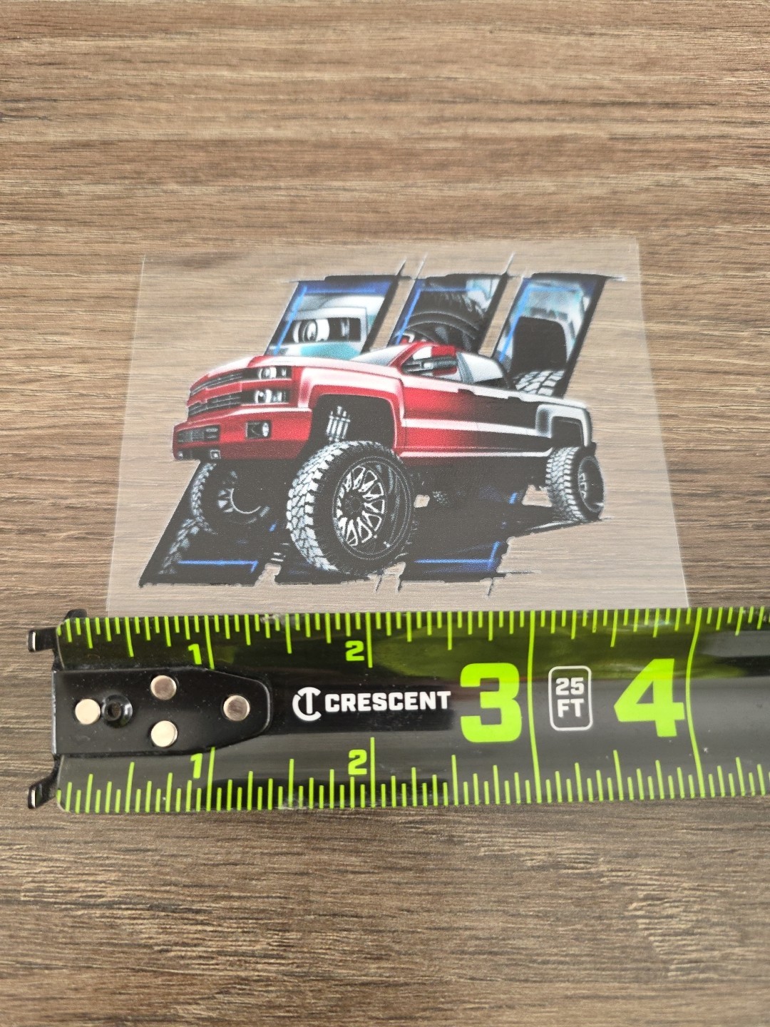 Heavy Duty Truck UV DTF Decal Sticker Waterproof Raised High Quality 4in
