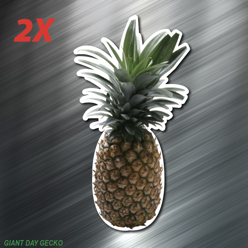 (2) Pineapple Piña Fruit Tropical Funny car Laptop Wall Sticker Decal USA
