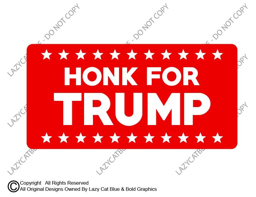Honk For Trump Decal Sticker MAGA Stars USA Vance Make America Great Vote Red