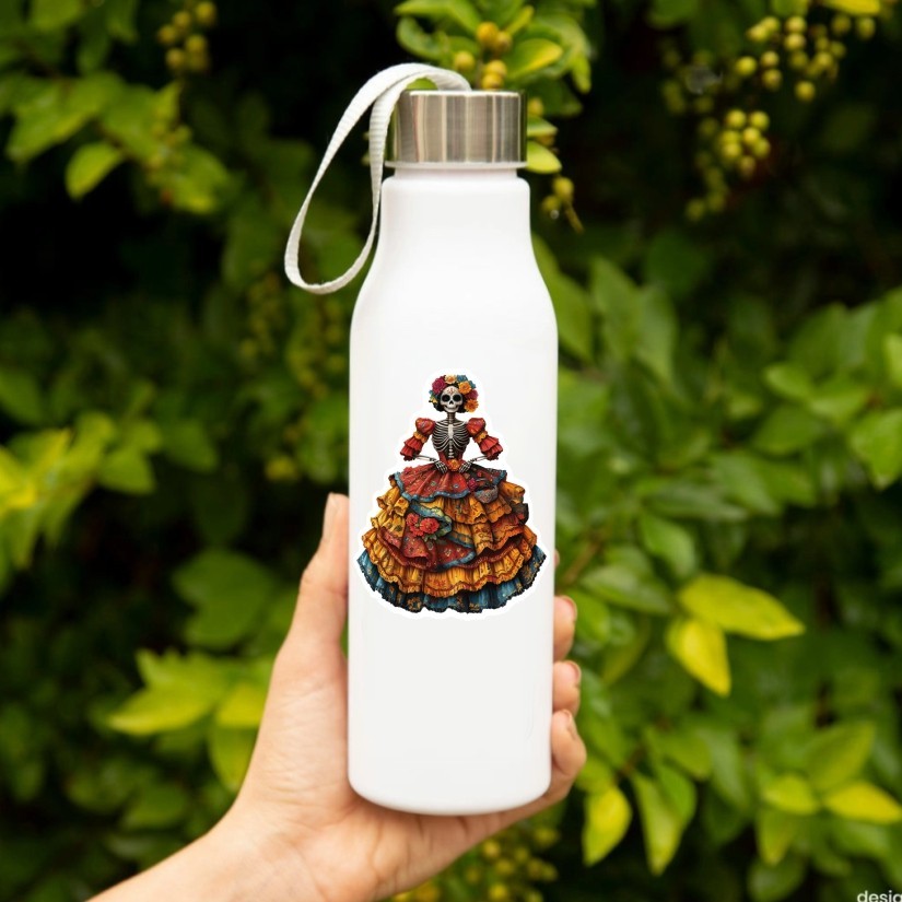 Catrina, Day of the Dead, skull , Sticker, Peel N' Stick, Different Sizes