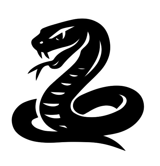 Vinyl Decal, Cobra, Black, Various Sizes, Indoor/Outdoor