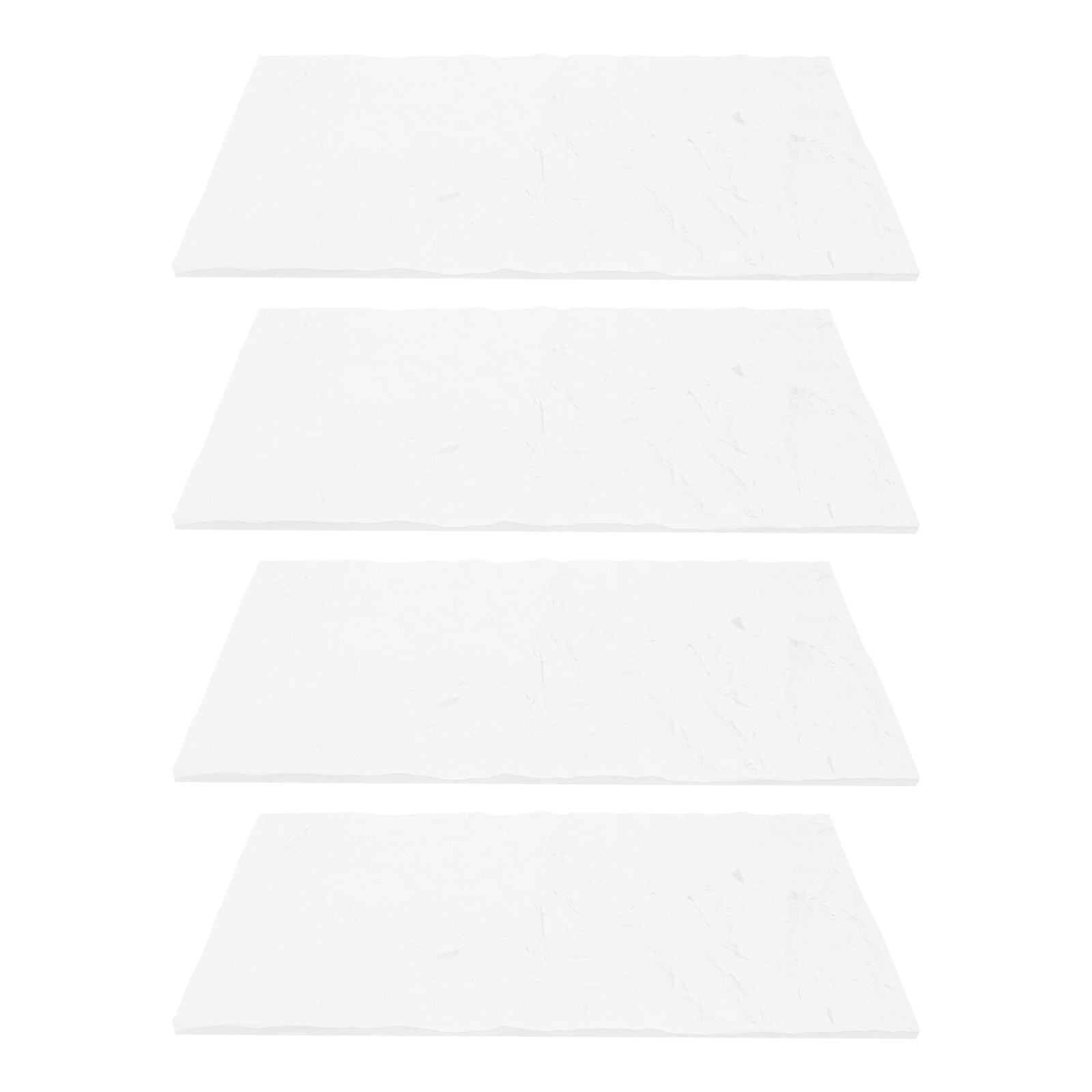 Modern 4 PCS PU Panels Faux Stone Wall Panels White for Interior Wall Decor NEW