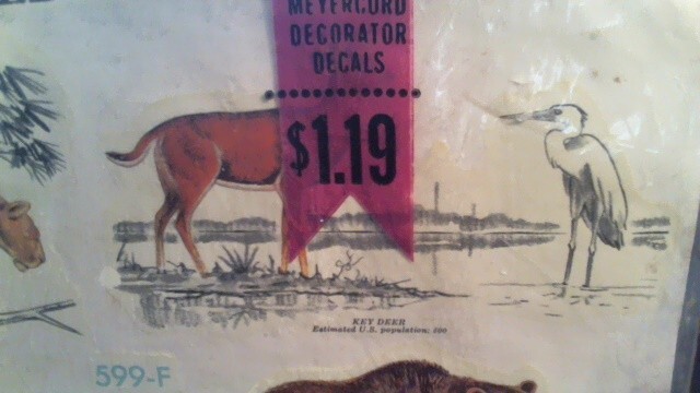 VINTAGE 1977 SEALED MEYERCORD VINYL DECALS – ENDANGERED WILD AMERICA ANIMALS