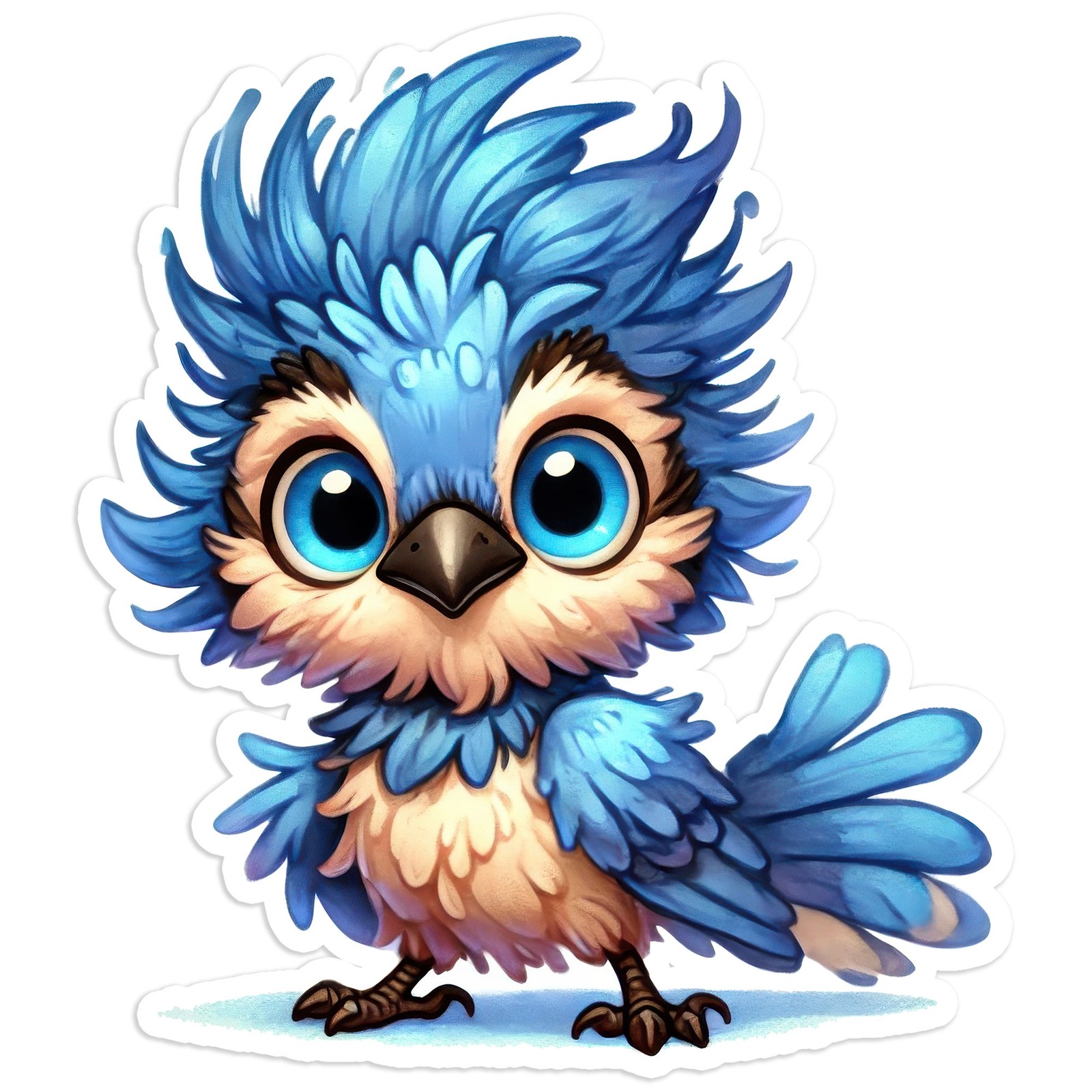 Cute Blue Jay – Vinyl Decal Sticker – Car Window Laptop – #330