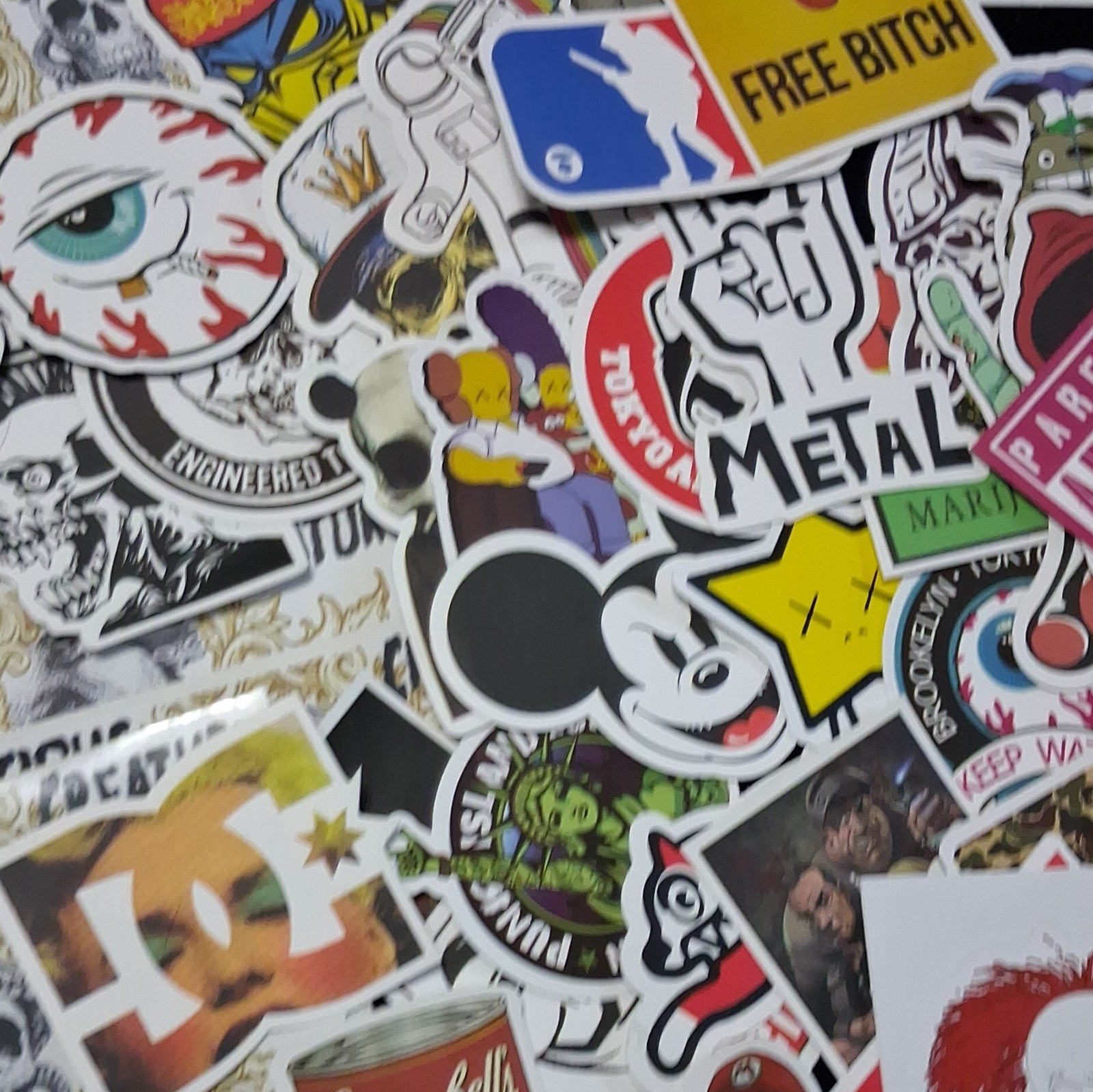Assorted Music Sticker Lot, Multicolor Mixed Designs & Decals