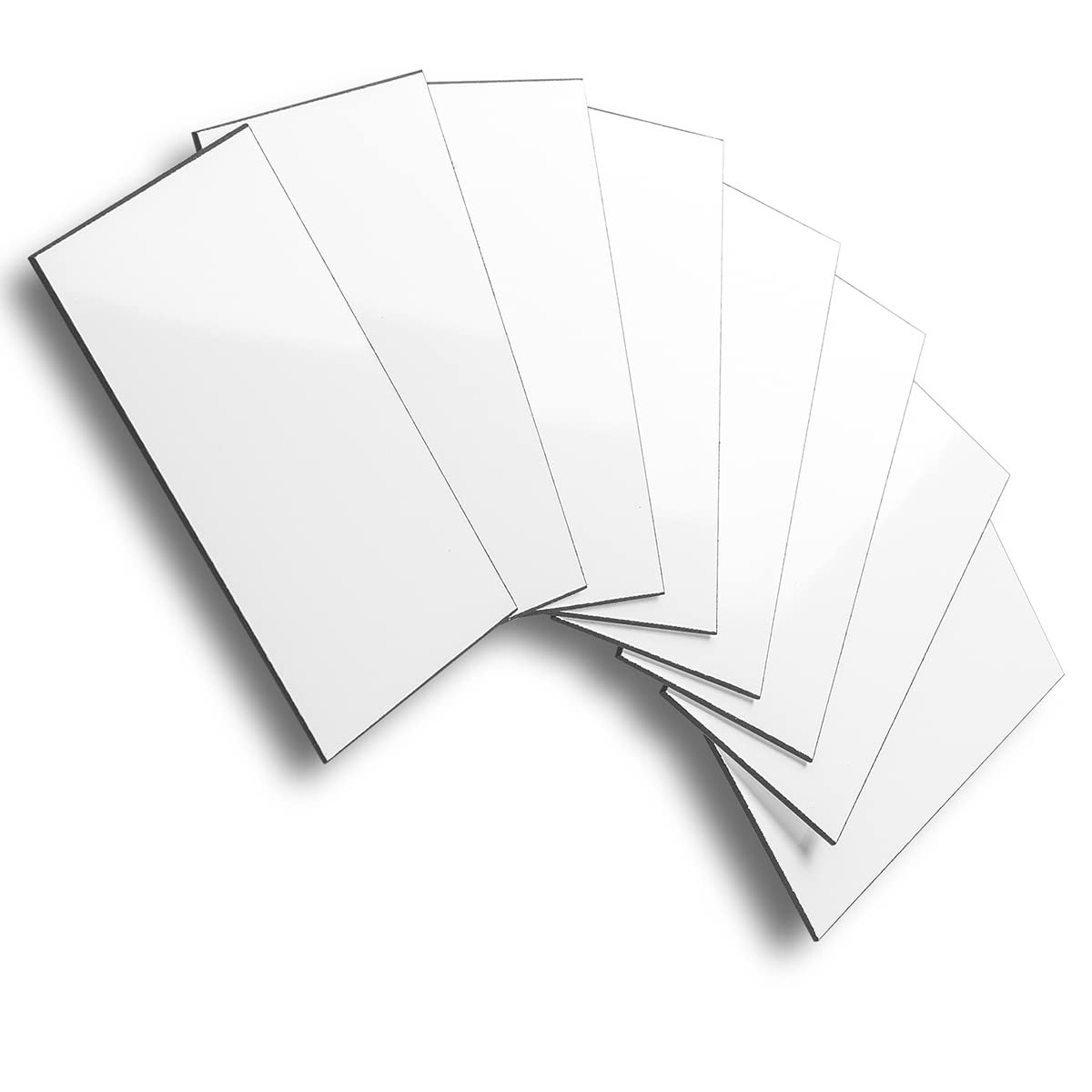 100-Piece Polished White Thick PVC Peel and Stick Backsplash, 3" x 6" Waterpr…