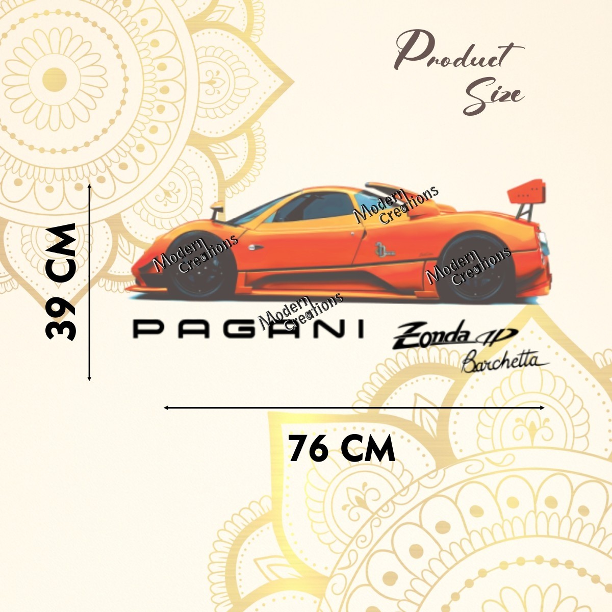 Pagani Supercar Wall Sticker Removable Racing Car Vinyl Sticker for Boys Bedroom