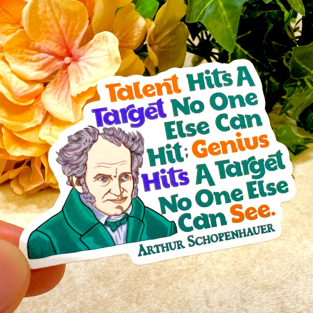 Arthur Schopenhauer Quote Sticker 2pcs | Motivational Sticker | 0080