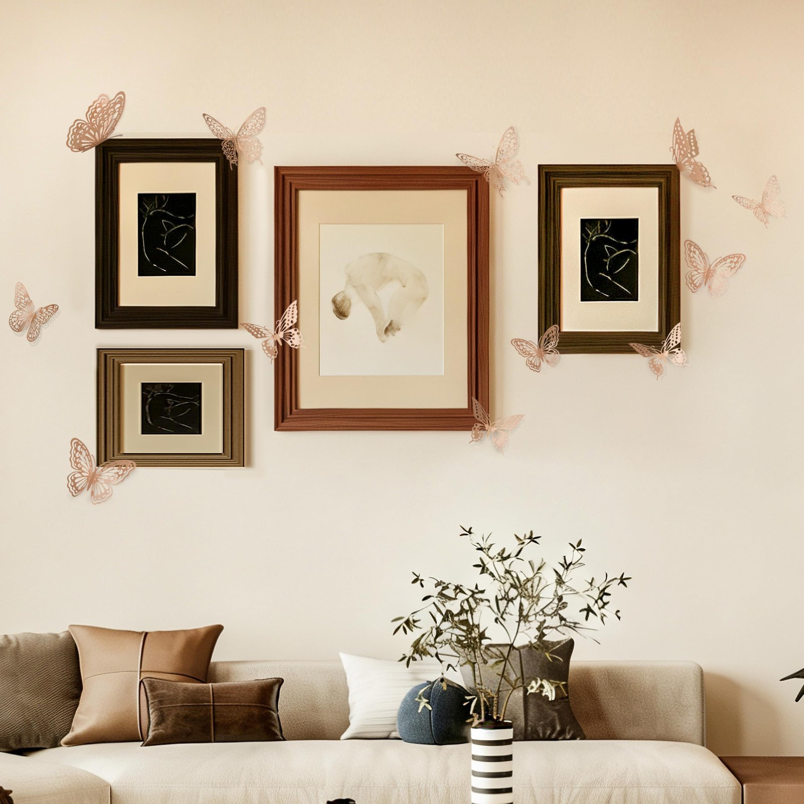 Butterfly Wall Decor, 48pcs 3D Butterfly Stickers in 3 Sizes & 4 Styles for B…