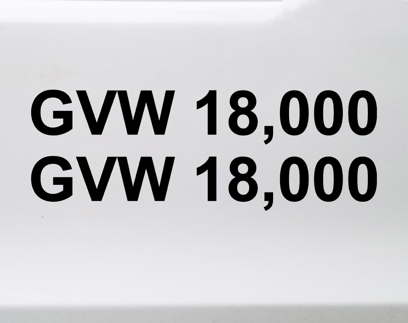 2-pack GVW Vinyl Decals | Gross Vehicle Weight Truck DOT GVWR | Die Cut Stickers
