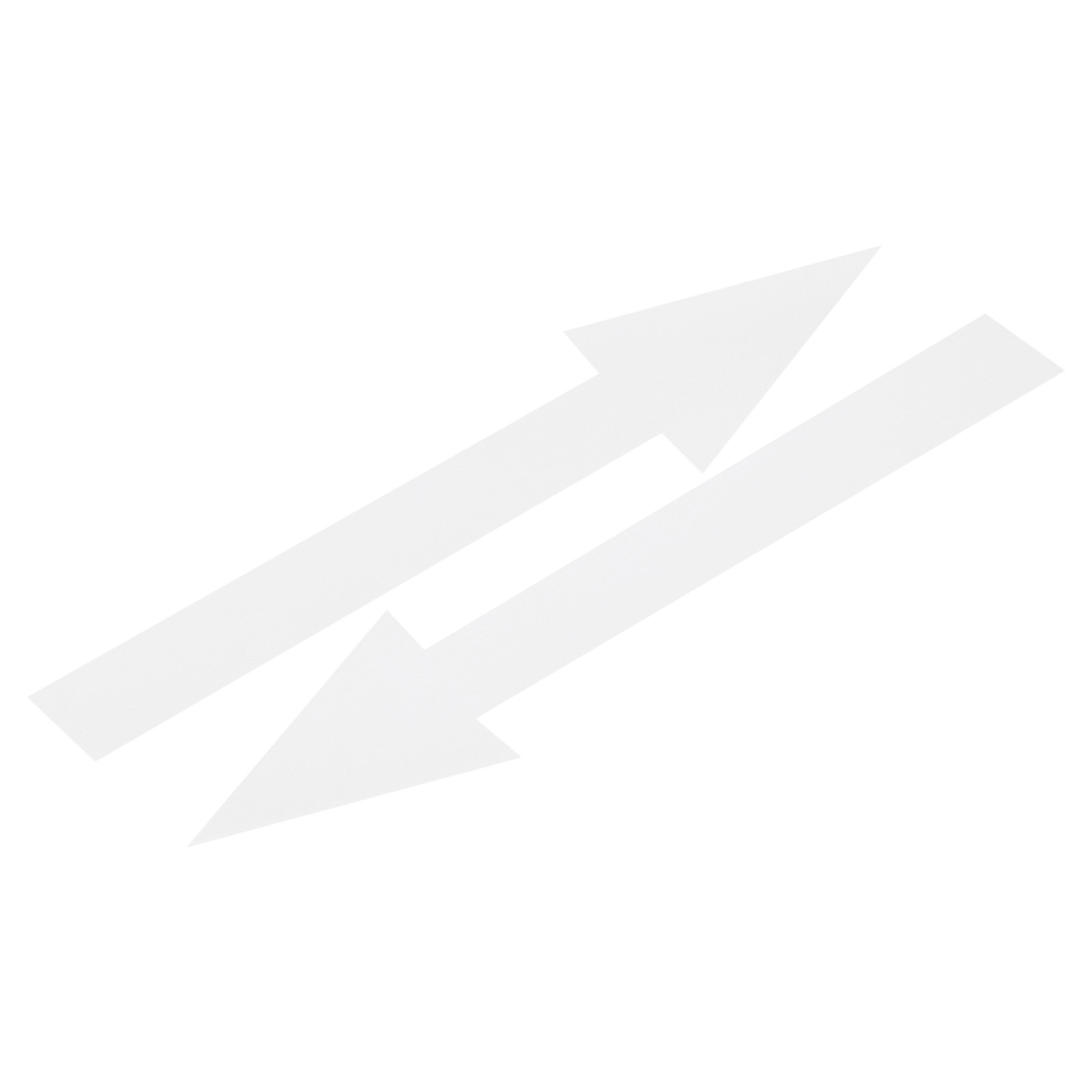 15Pcs Arrow Sticker,20×2.5cm PVC Removable Self Adhesive Waterproof Signs,White