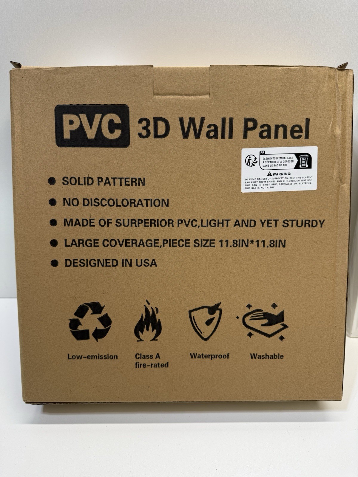 30 Pack 3D Wall Panel Diamond for Interior Wall Décor, PVC Textured Wall