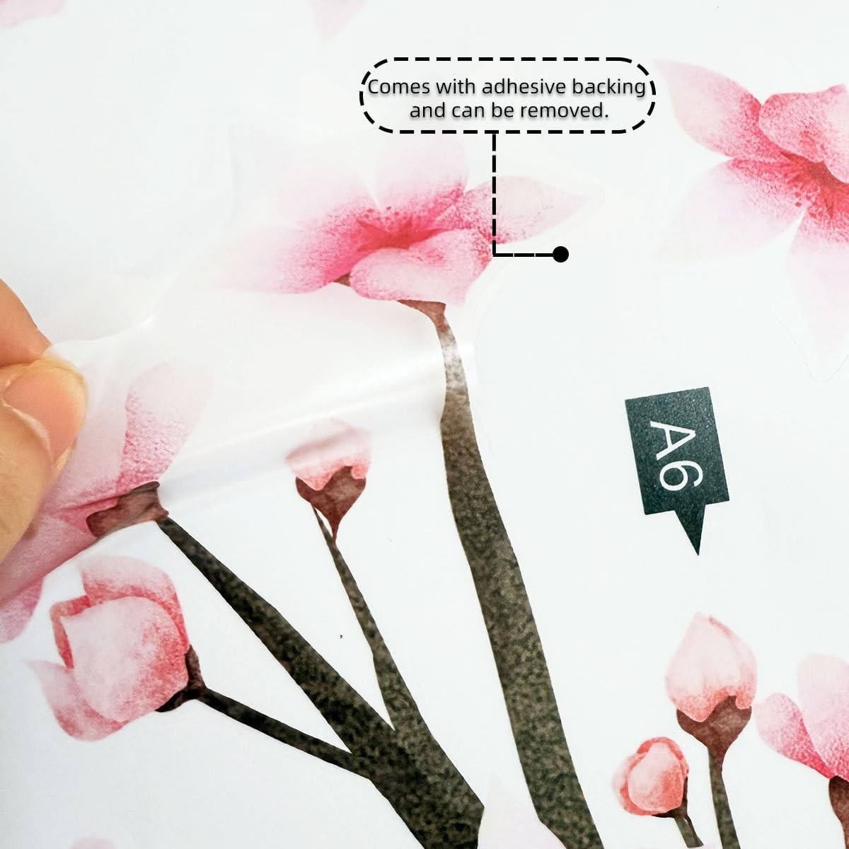 Large Cherry Blossom Tree Wall Stickers Pink Flower Tree Wall Decals for Girl…