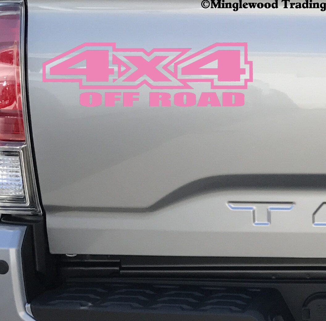 pair 4X4 OFF ROAD Vinyl Decals V4 – 4 by 4 Truck 4 x 4 4WD – Die Cut Stickers