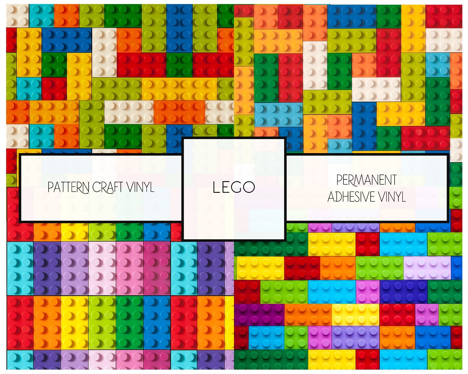 Permanent Adhesive Lego Vinyl Oracal 651 & Pattern HTV 49A | FREE SHIPPING