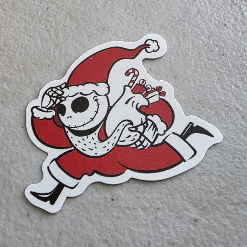 Santa Claus Sticker Decal for Adults Red White Black Christmas Theme
