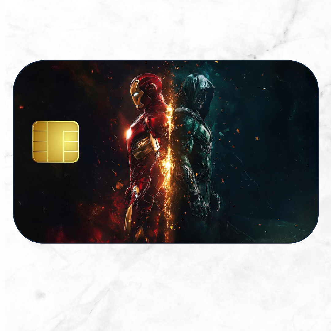 Iron Man Doom Debit Card Credit Card Skin Small Chip Atm Bank Card Waterproof