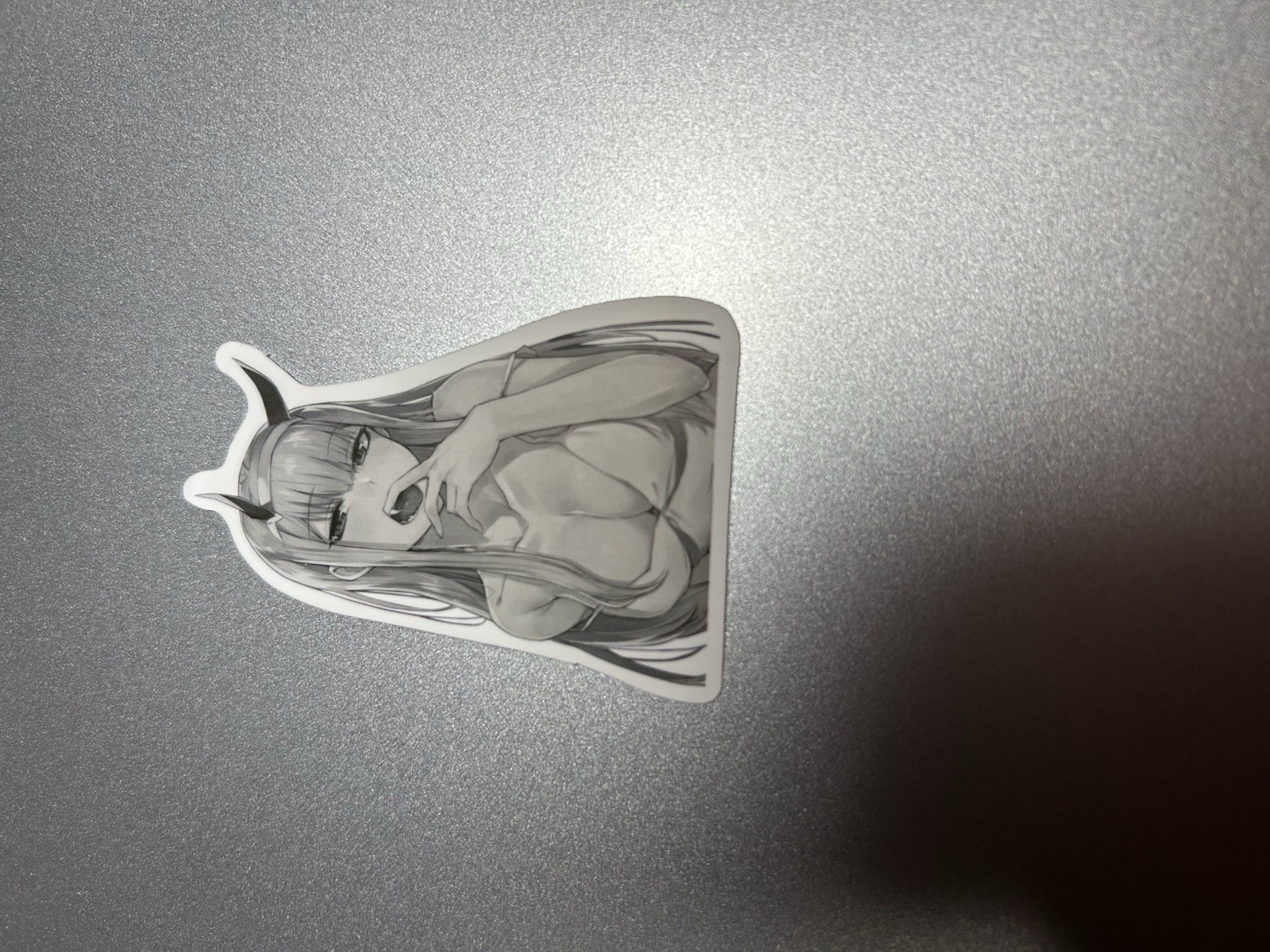 black and white waifu lewd stickers #10