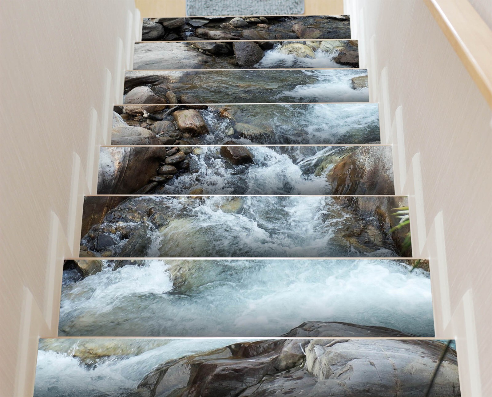 3D Simple Creek U841 Stair Risers Decoration Photo Mural Decal Wallpaper Romy