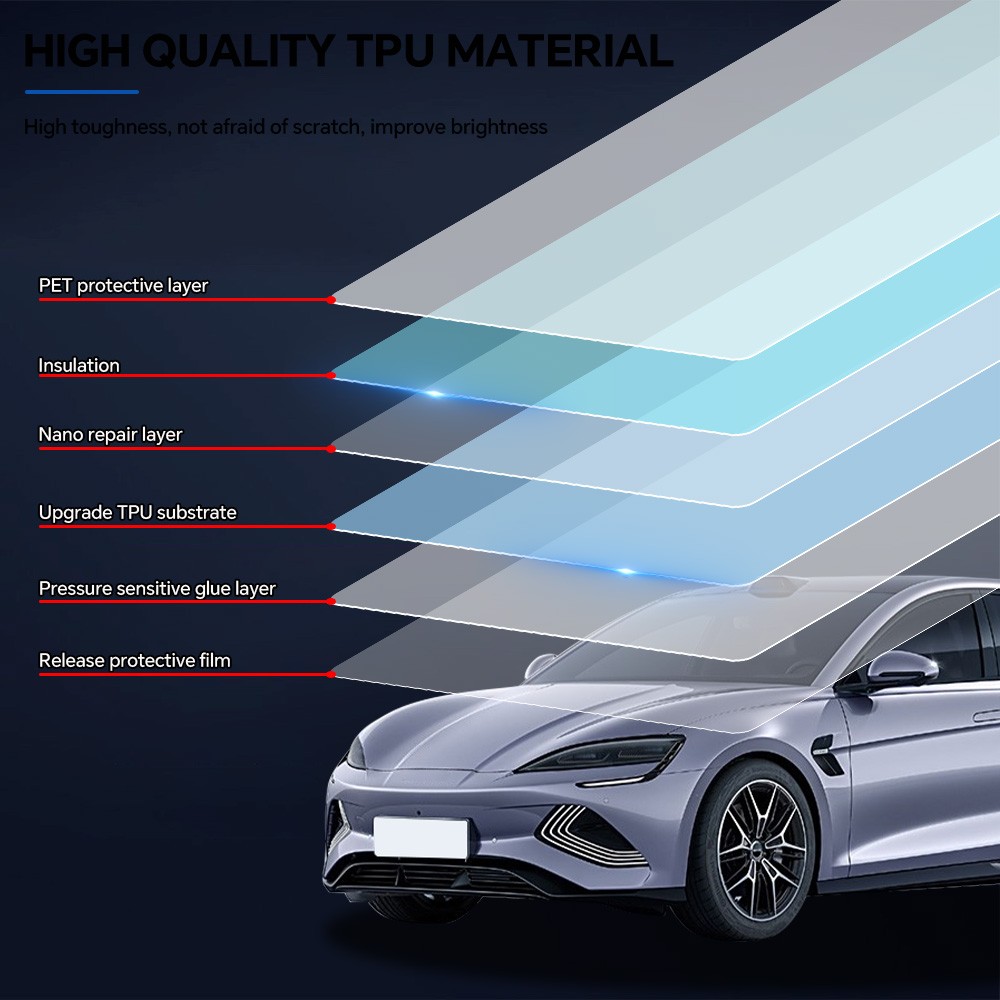 Full Car Precut Paint Protection Film Clear For 2021-2024 BYD Seal EV Version
