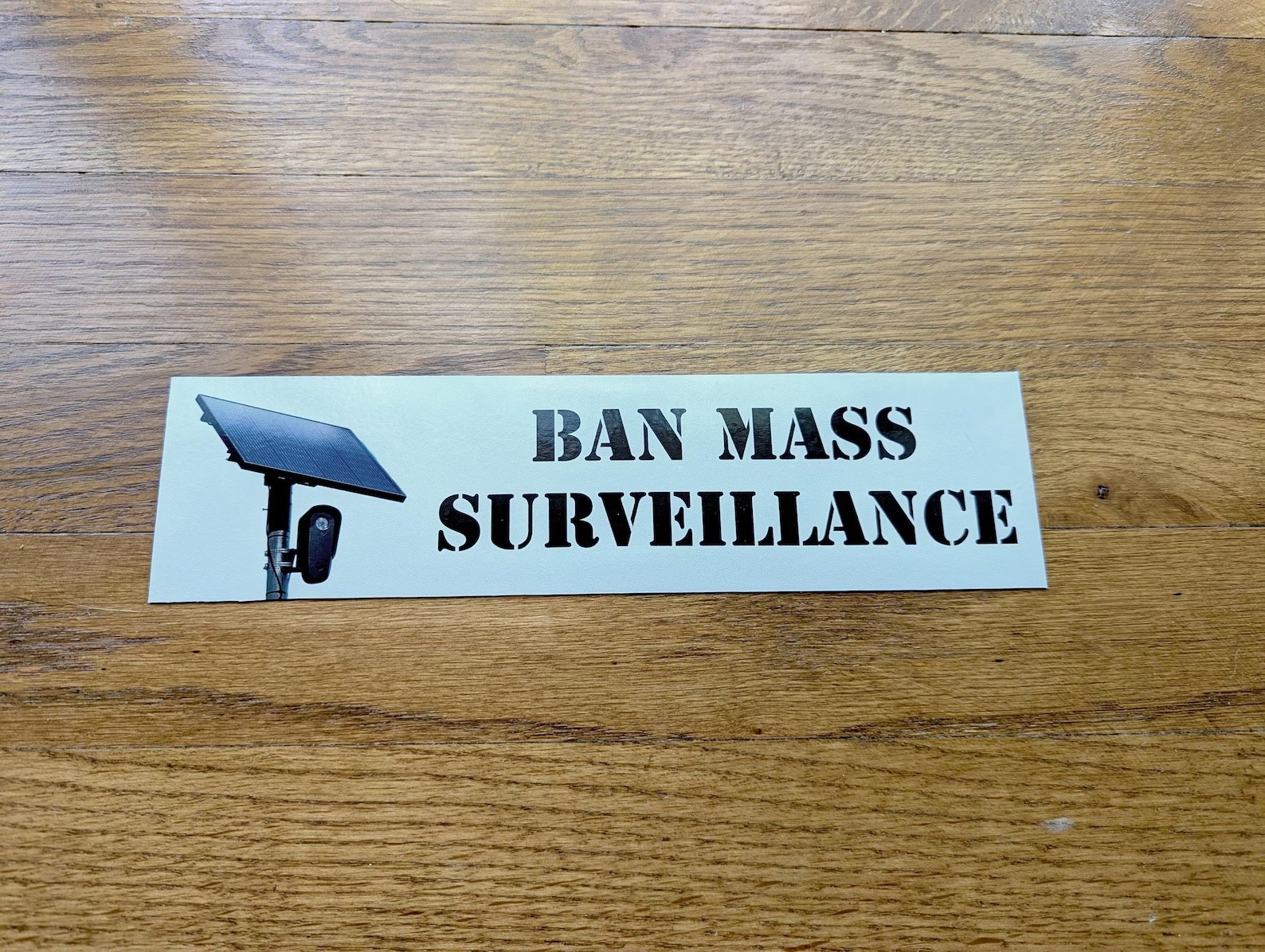 Ban Mass Surveillance Bumper Sticker or Magnet – Anti-Flock License Plate Camera