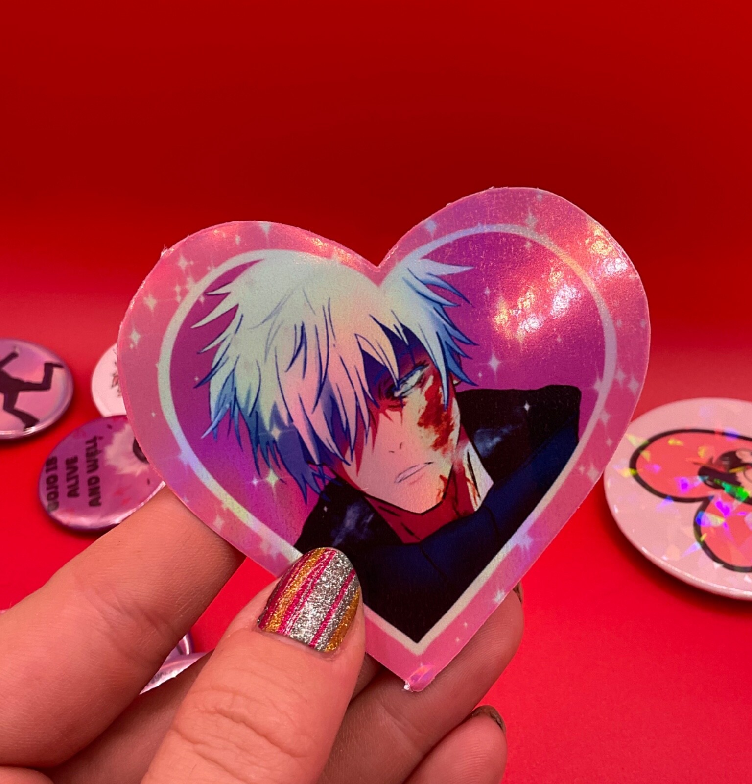 Gojo Satoru Jujutsu Kaisen Holographic Waterproof Sticker 3 x 2.5